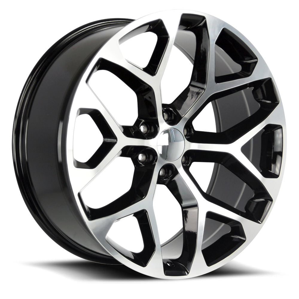 Strada Wheel Replicas Snowflake R176 28x10 31 6x139.7 Gloss Black Machined