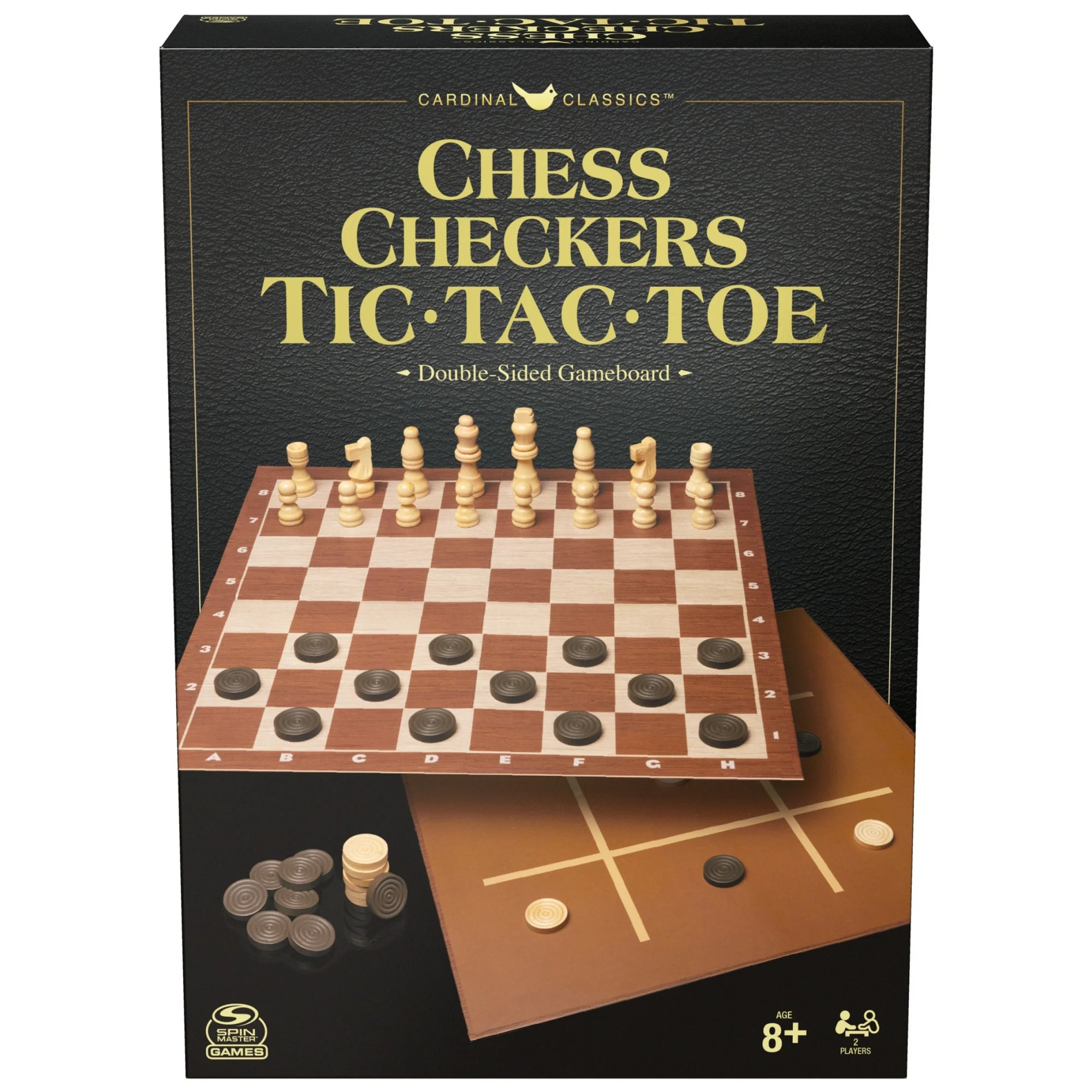 Cardinal Classics Chess, Checkers, and Tic Tac Toe Set