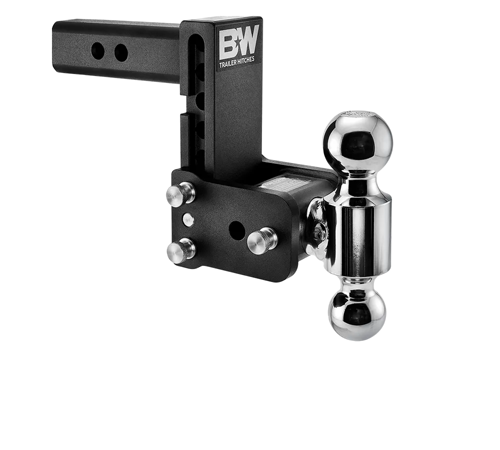 B&W Hitches | Trailer Hitch Ball Mount | TS10037B | Dual Ball 5" Drop | Black