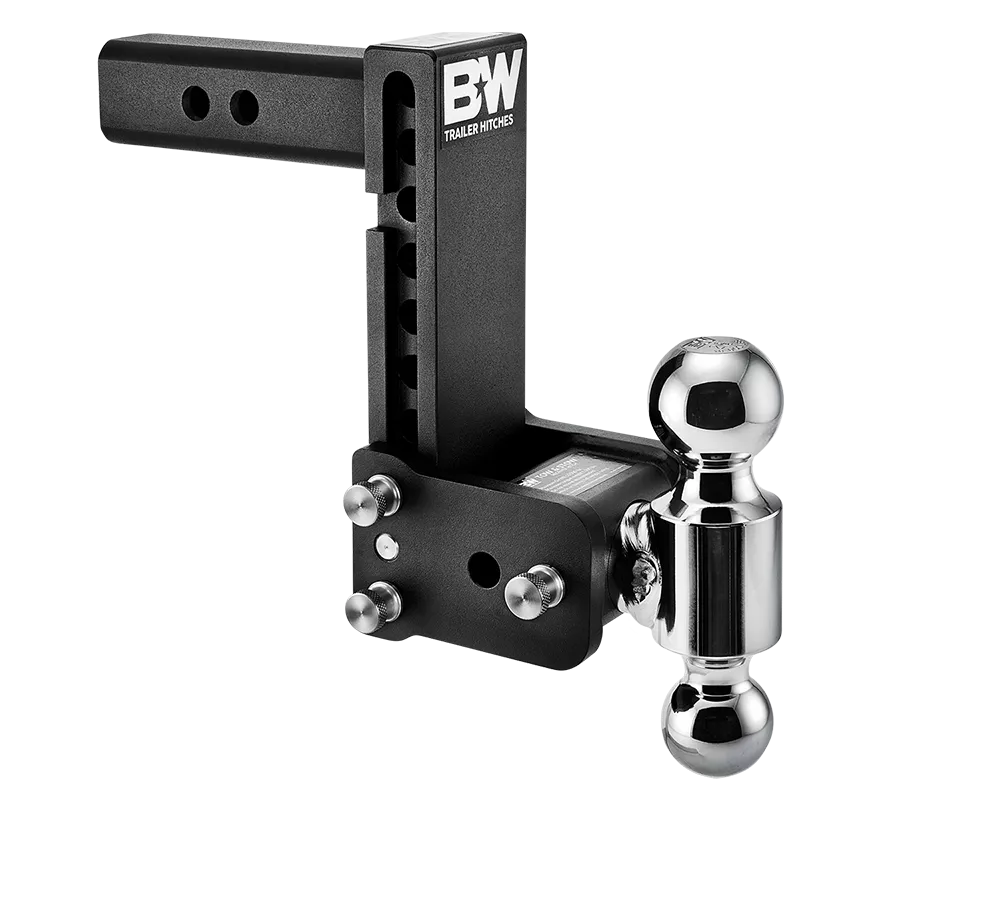 B&W Hitches | Trailer Hitch Ball Mount | TS10040B | Dual Ball 7" Drop | Black