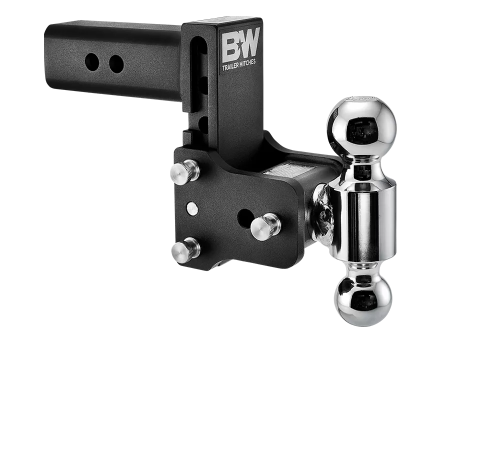 B&W Hitches | Trailer Hitch Ball Mount | TS20037B | Dual Ball 5" Drop - 2.5" Receiver | Black