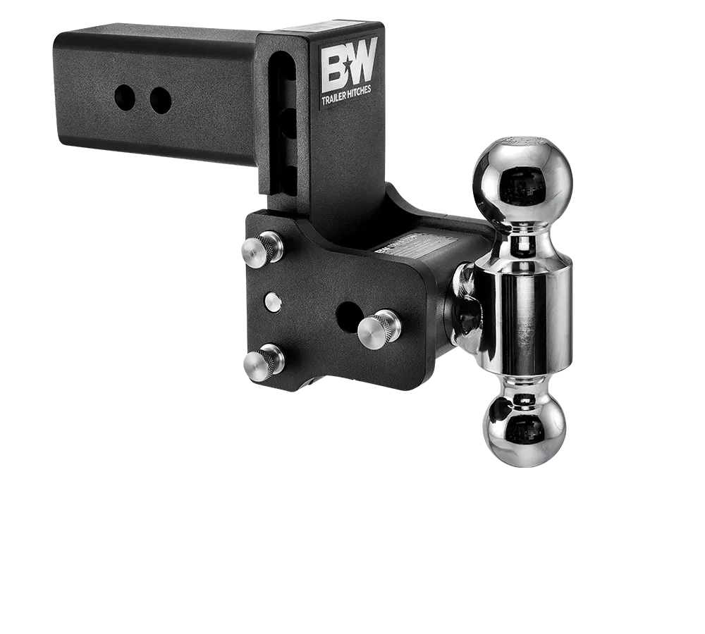 B&W Hitches | Trailer Hitch Ball Mount | TS30037B | Dual Ball 4.5" Drop - 3" Receiver | Black
