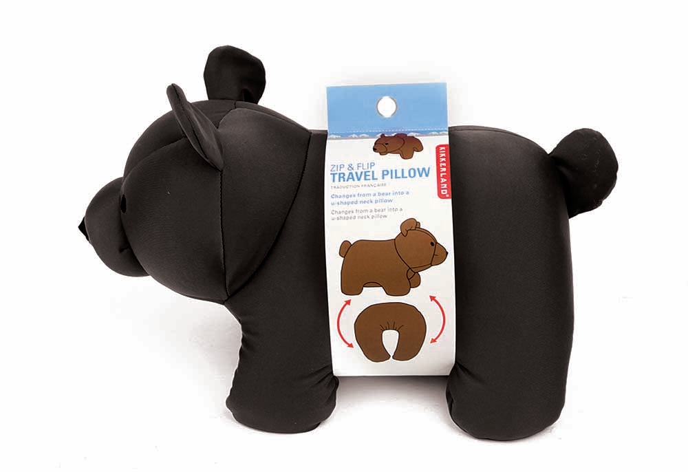 Zip And Flip Bear Head Rest Brown