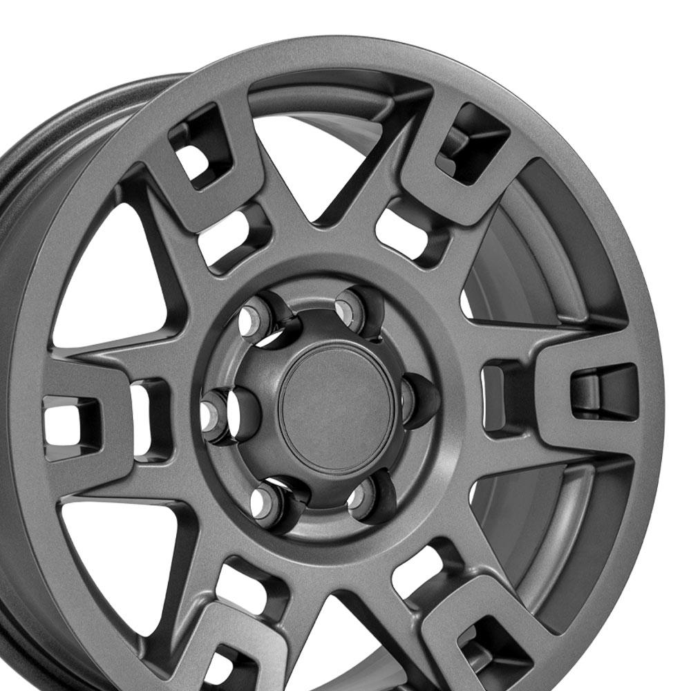 OE Wheels TY16 17x7 6x139.7 4et Satin Graphite Wheel SET