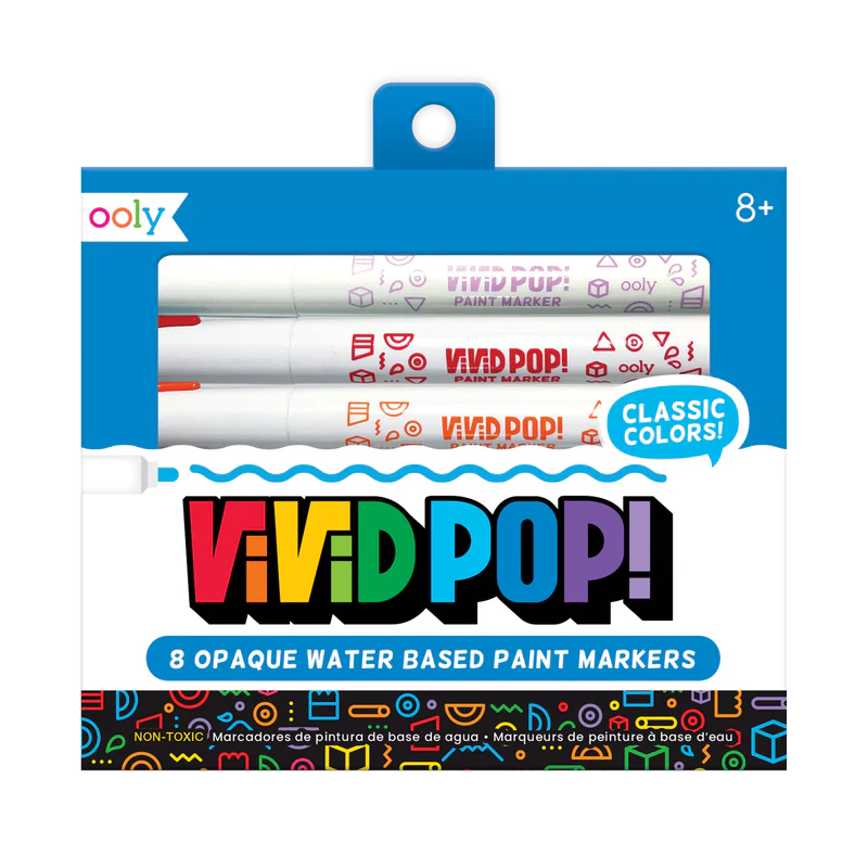 Ooly Vivid Pop! Water Based Paint Markers (8 Set)