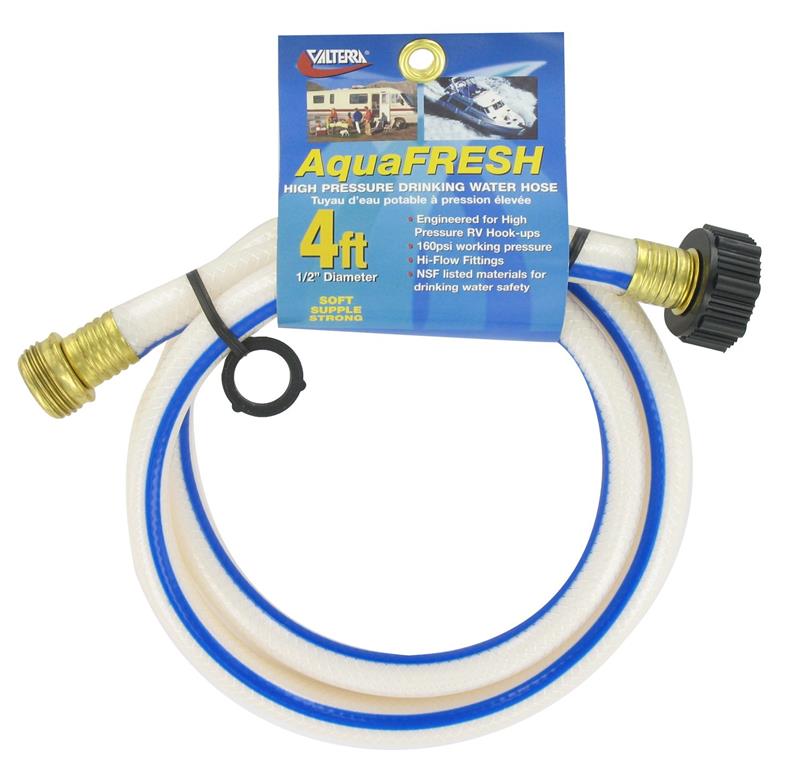 Valterra W01-5048 AquaFRESH Drinking Water Utility Hose 1/2" X 4' High Pressure