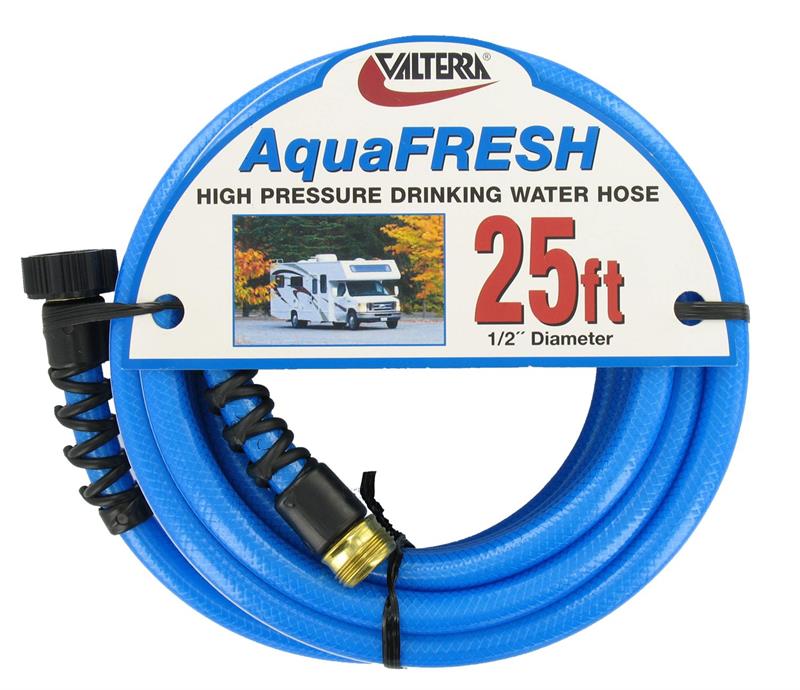Valterra W01-8300 160 PSI High Pressure Drinking Water Hose, 1/2" X 25', Blue