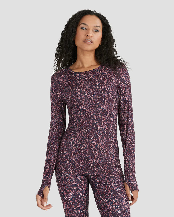 Women's Cloud Nine Midweight Performance Baselayer Scoop Shirt Large Artic Dream