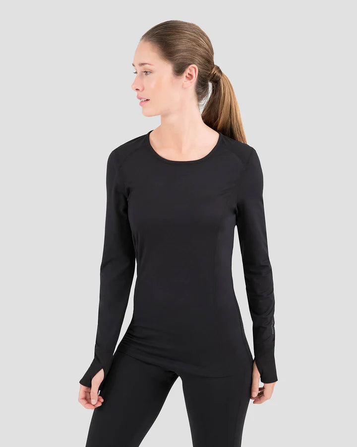 Women's Cloud Nine Midweight Performance Baselayer Scoop Shirt 2XL Black