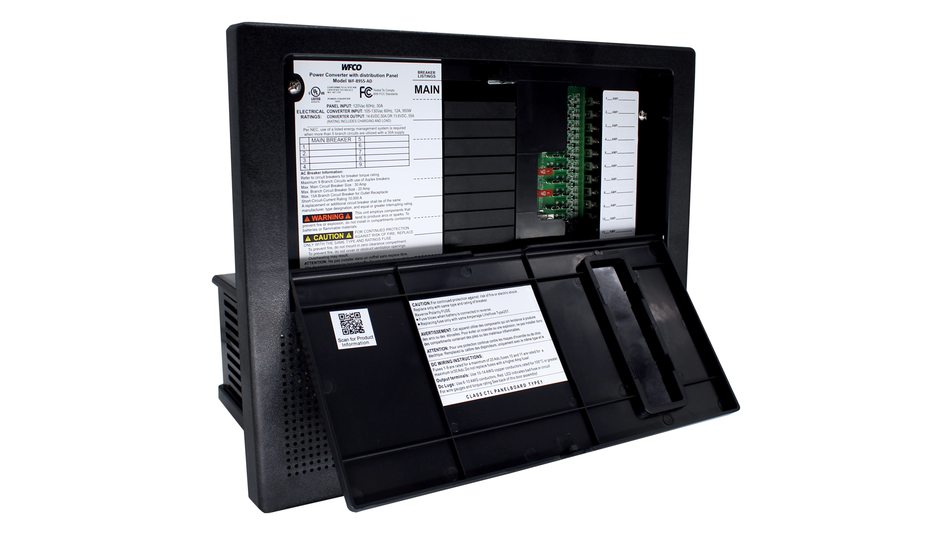 WFCO | Lithium Battery Power Center | Auto-Detect | WF-8945-AD  | 45 Amp