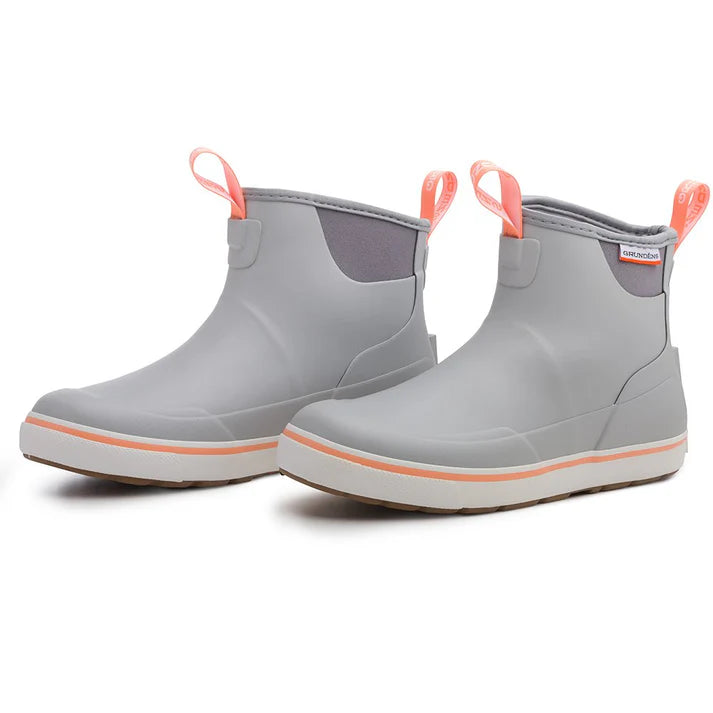 Grundens Women's Deck-Boss Ankle Boots (Glacier Grey) Size 6