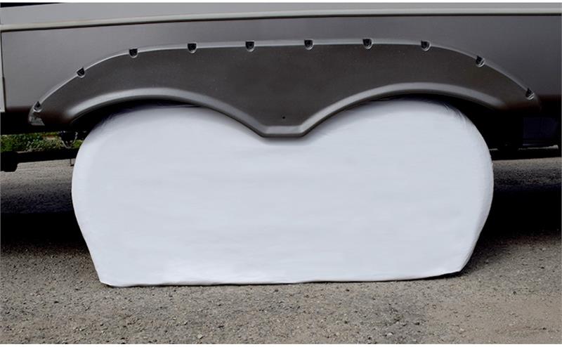 Adco 3923 Polar White Tandem Axle Tyre Gard - Size Small