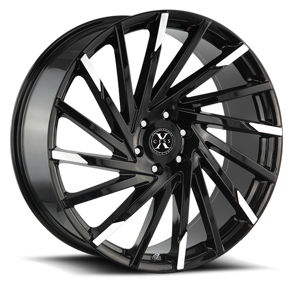 XCESS X02 X02 26X10 26MM 6X139.7 GLOSS BLACK MACHINED TIPS | X02663926GBMT