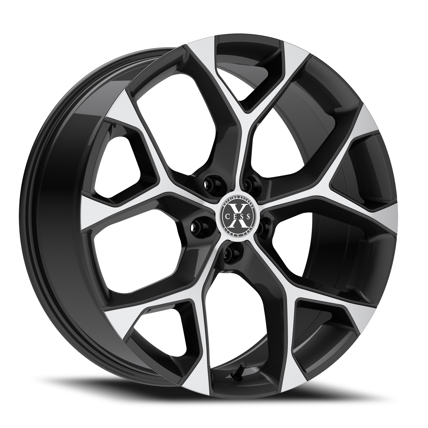 XCESS X05 5 FLAKE 24X9 18MM 5X139.7 GLOSS BLACK MACHINED | X0549053918GBM