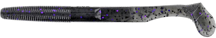 Yamamoto 5" Swim Senko Paddle Tail Swimbait (Smoke W/Black & Purple Flake)