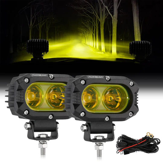 Auxbeam R4 Series | 4 Inch 30w Led Pods Light Flood Beam Amber Light