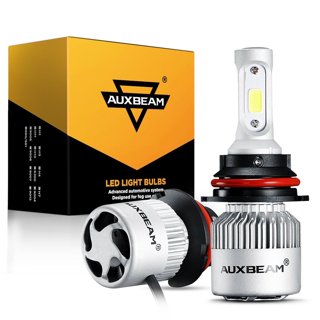 AUXBEAM LED Head Light Bulbs 9007/HB5 S2-Series COB LED 270°/360° Beam 8000LM