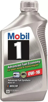 Mobil 1 0W-16 Advanced Fuel Economy Full Synthetic Motor Oil (1 Qt)
