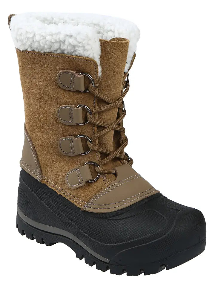 Northside Kid's Back Country Waterproof Winter Snow Boot (Sand) Sizes 4-7