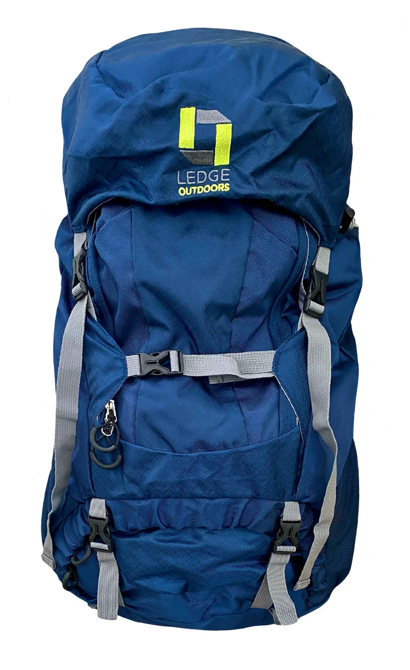 Ledge Kinetic 60 Liter Hiking Backpack (Blue)