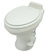 Dometic 302321681 Elongated Wooden Seat Low Profile 321 Series Toilet w/o Hand Sprayer