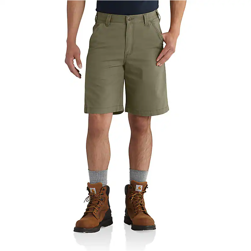 Carhartt Rugged Flex® Relaxed Fit Canvas Work Short (Burnt Olive) Size 30
