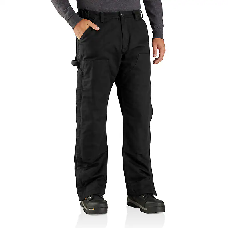 Carhartt Loose Fit Washed Duck Insulated Pant - 4 Extreme Warmth Rating (Black) Size XLS