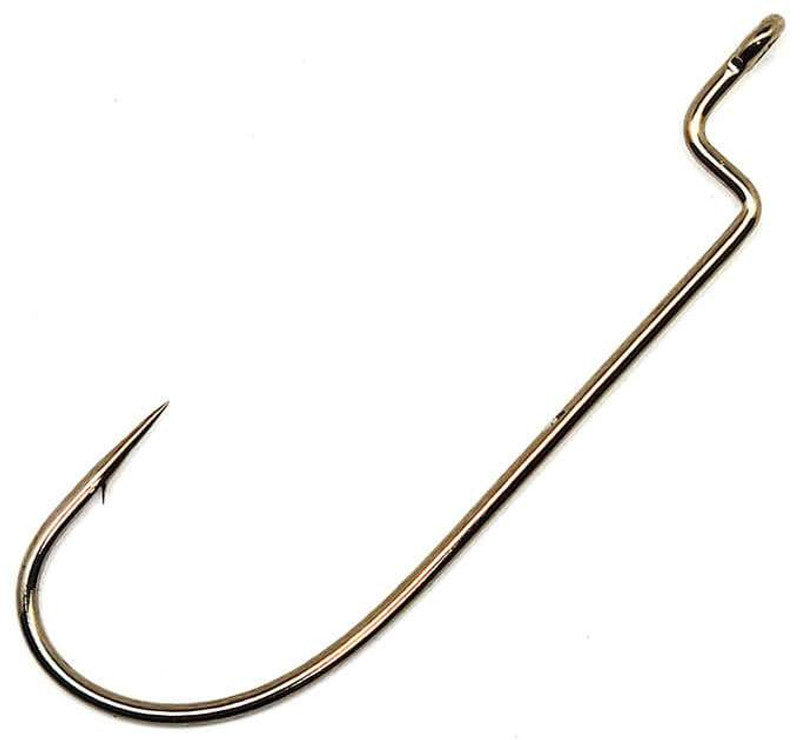 Gamakatsu Worm Hook Offset Shank, Bronze 3/0 5 Pack