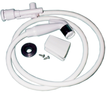 Dometic 385319054 White Toilet Vacuum Breaker w/ Hand Sprayer
