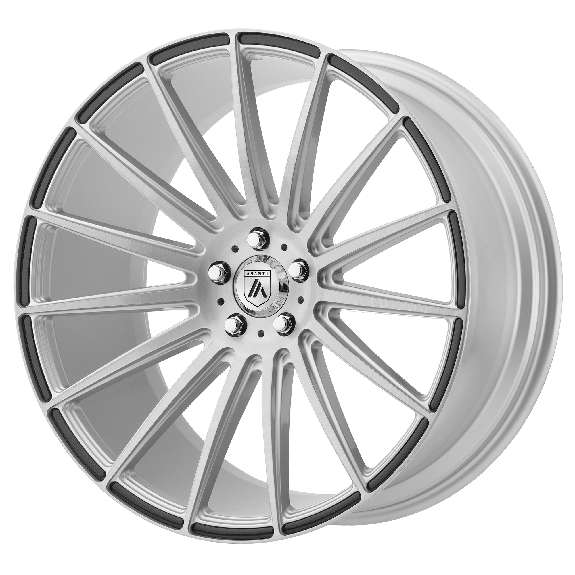 Asanti Black ABL-14 POLARIS 22x10.5 35 5x112/5x112 Brushed Silver Carbon Fiber Insert