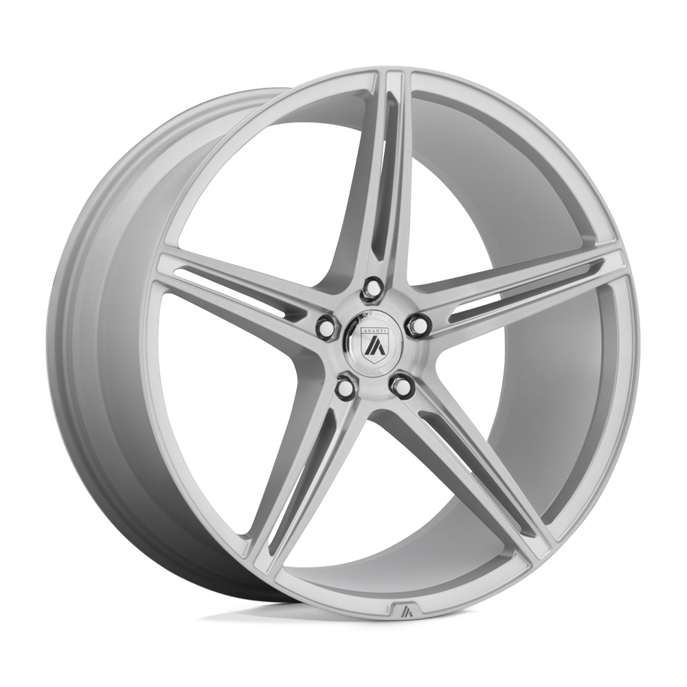 Asanti Black ABL-22 ALPHA 5 22x10.5 25 BLANK/BLANK Brushed Silver