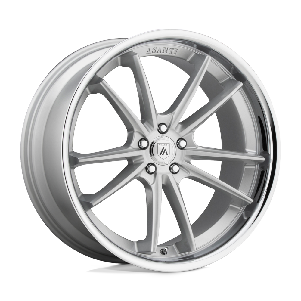 Asanti Black ABL-23 SIGMA 22x10.5 25 BLANK/BLANK Brushed Silver Chrome Lip