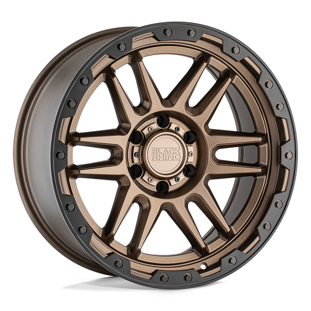Black Rhino APACHE 17X8.5 0 6X139.7/6X5.5 MATTE BRONZE W/ BLACK RING & BLACK BOLTS