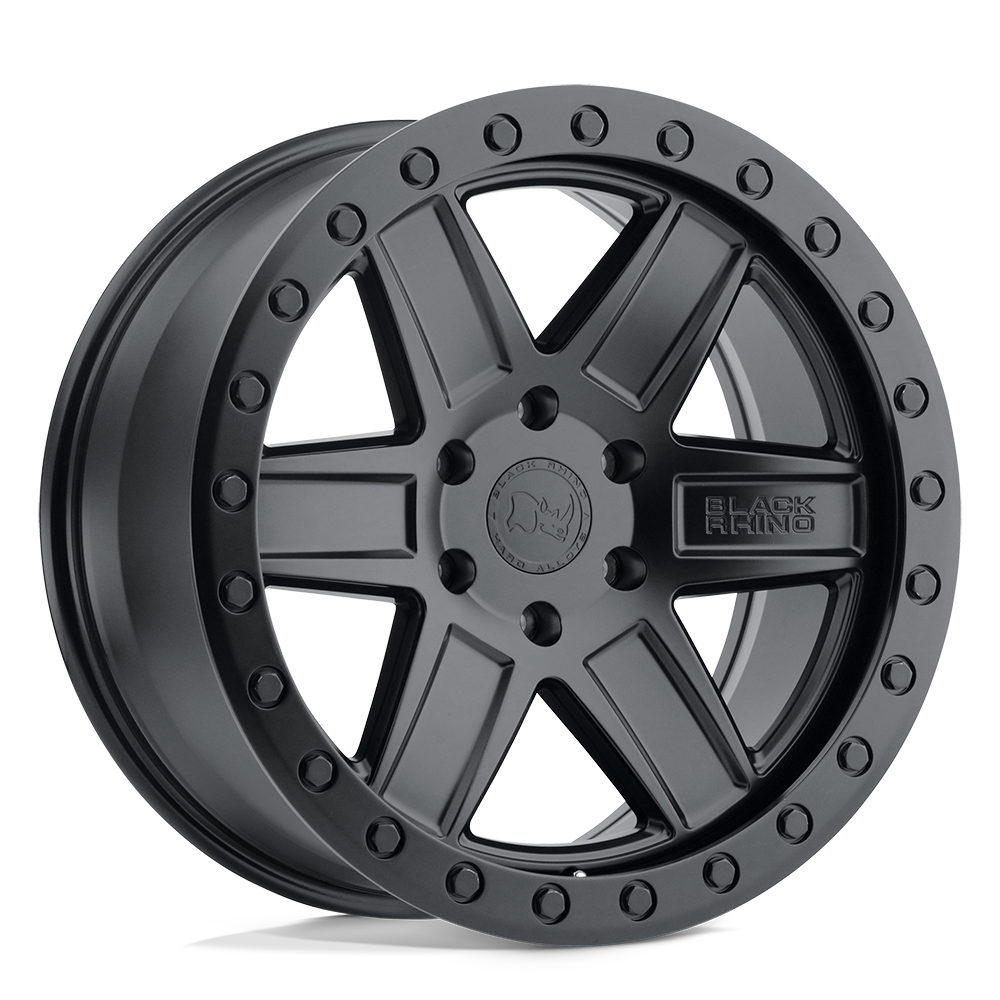 Black Rhino ATTICA 17X9 -18 6X139.7/6X5.5 MATTE BLACK W/ BLACK RING