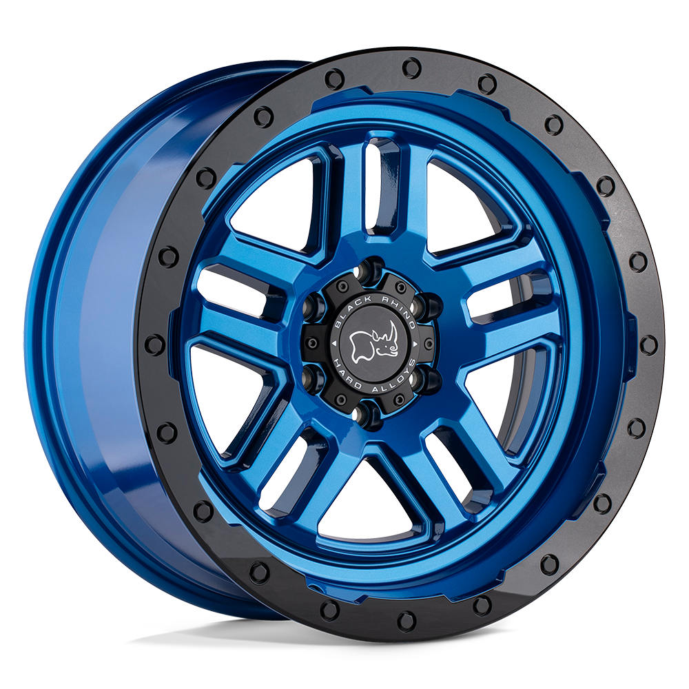 Black Rhino BARSTOW 17X9.5 -18 5X127/5X5.0 DEARBORN BLUE W/ BLACK RING