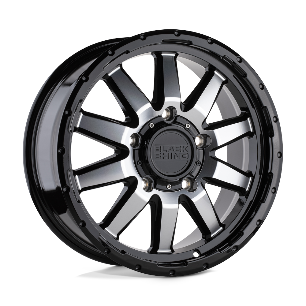 Black Rhino EXCURSION 18X8 48 5X130/5X130 GLOSS BLACK W/ MIRROR FACE