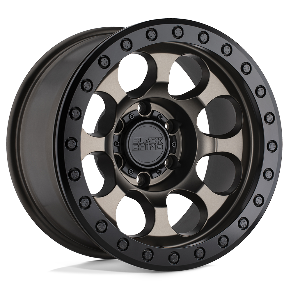 Black Rhino RIOT 17X8.5 0 6X135/6X5.3 MATTE BRONZE W/ BLACK RING & BOLTS