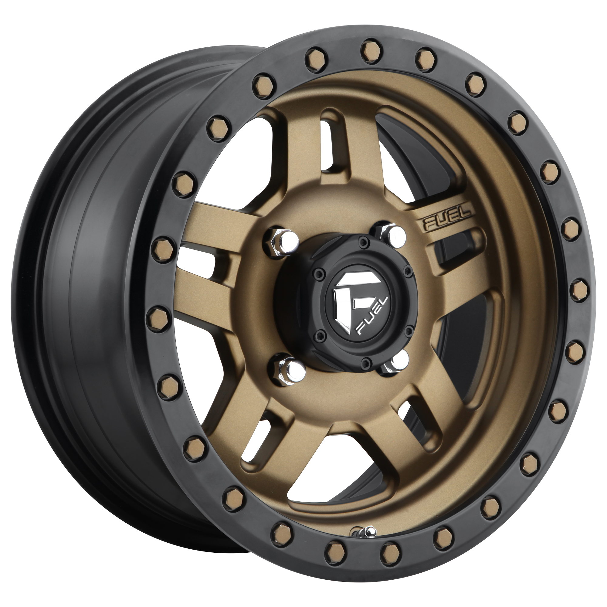Fuel UTV D583 ANZA 4+3 14x7 13 4x156/4x156 MATTE BRONZE BLACK BEAD RING