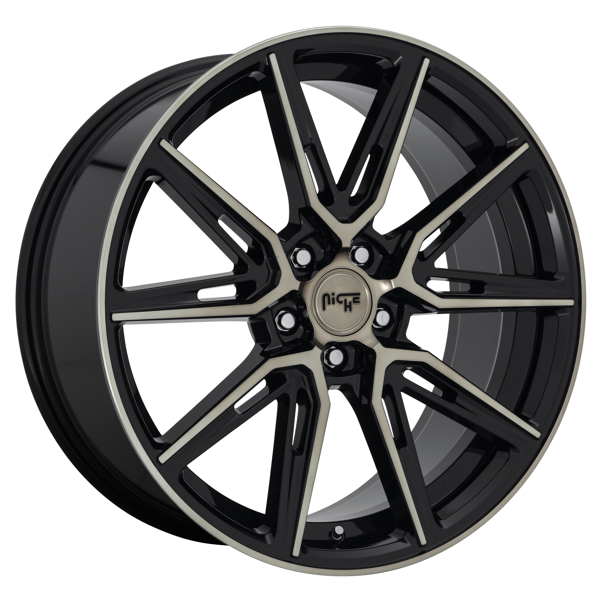 Niche 1PC M219 GEMELLO 20x9 35 5X120/5X4.72 GLOSS MACHINED DOUBLE DARK TINT