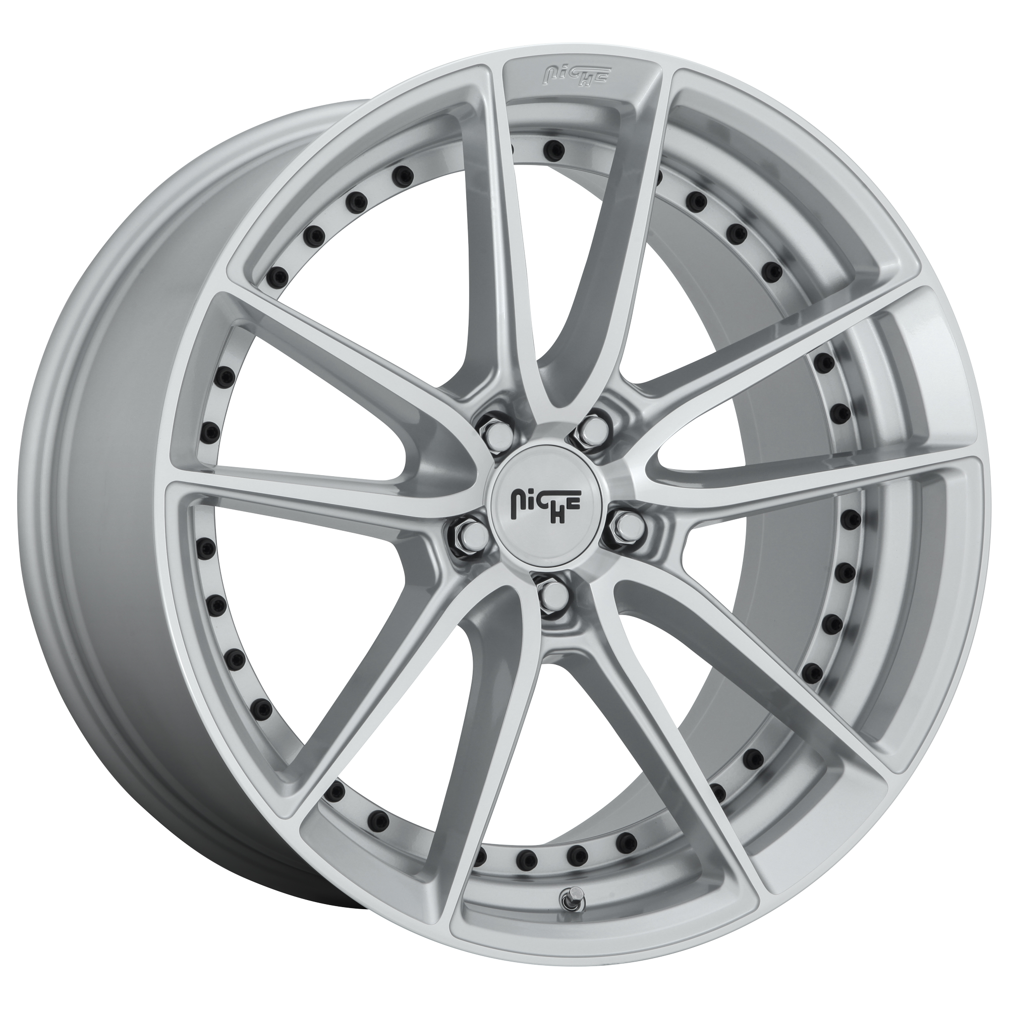 Niche 1PC M221 DFS 20x10.5 40 5x112/5x112 GLOSS SILVER MACHINED