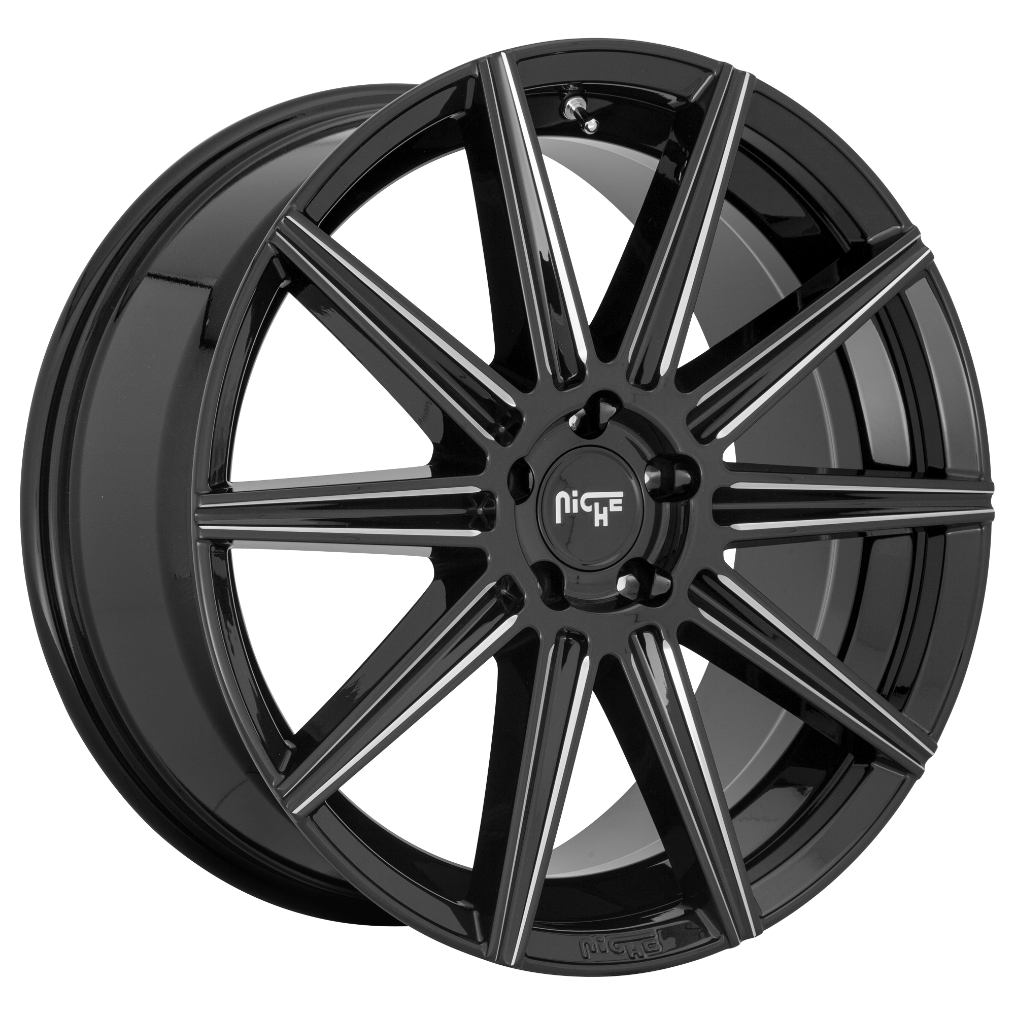 Niche 1PC M243 TIFOSI 20x9 35 5X120/5X4.72 GLOSS BLACK MILLED