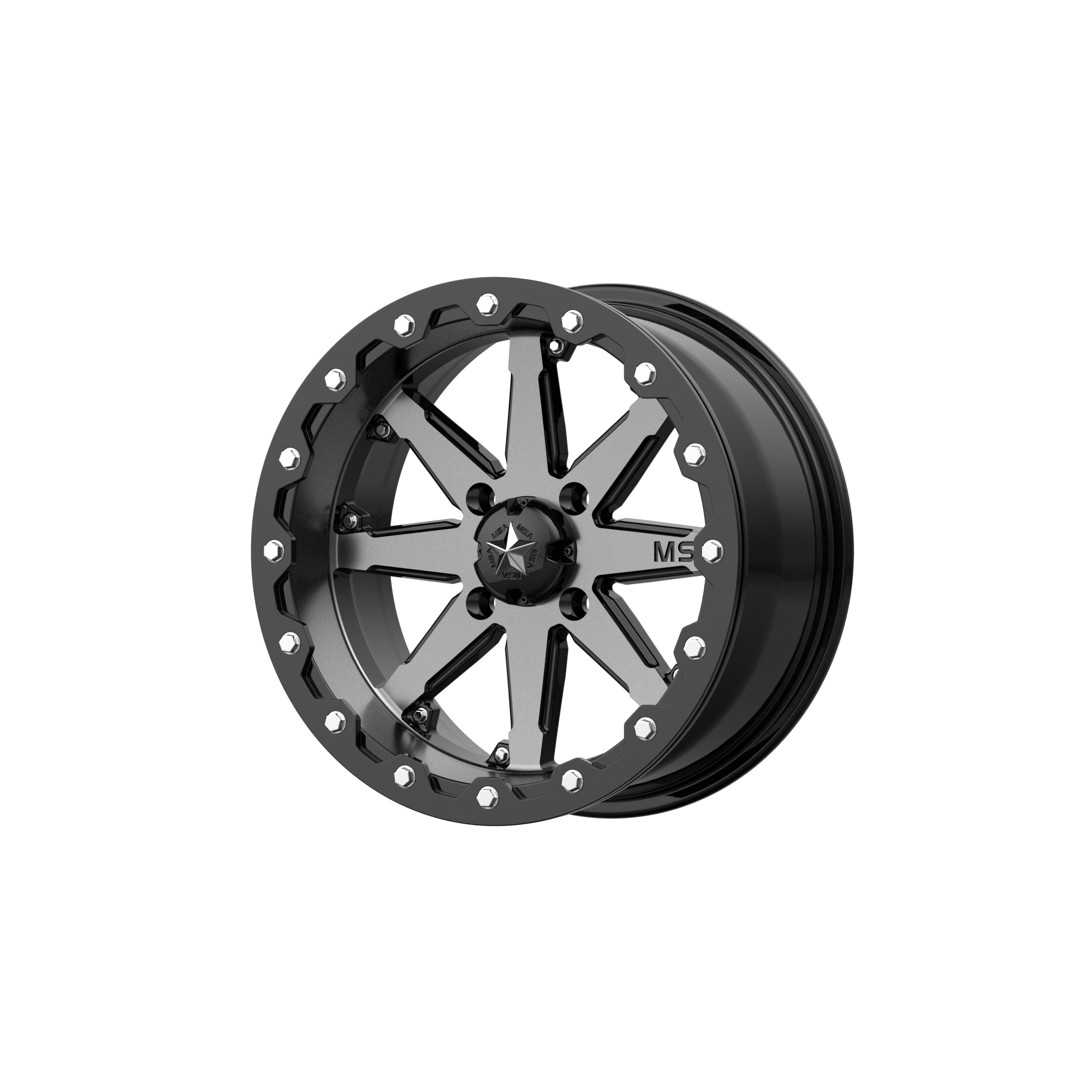 MSA Offroad Wheels M21 LOK 15x7 0 4x110/4x110 Charcoal Tint
