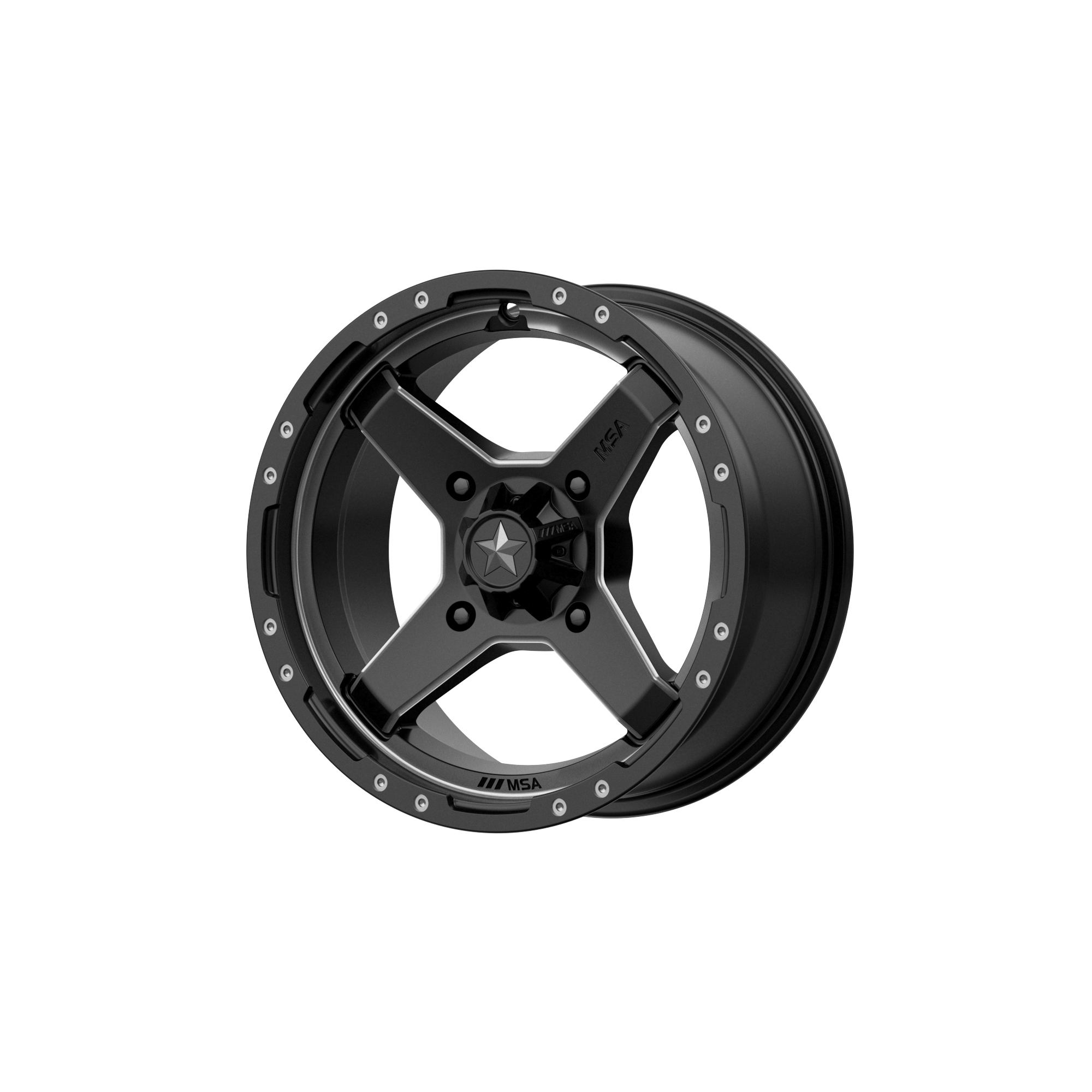 MSA Offroad Wheels M39 CROSS 16x7 10 4x156/4x156 Satin Black Titanium Tint