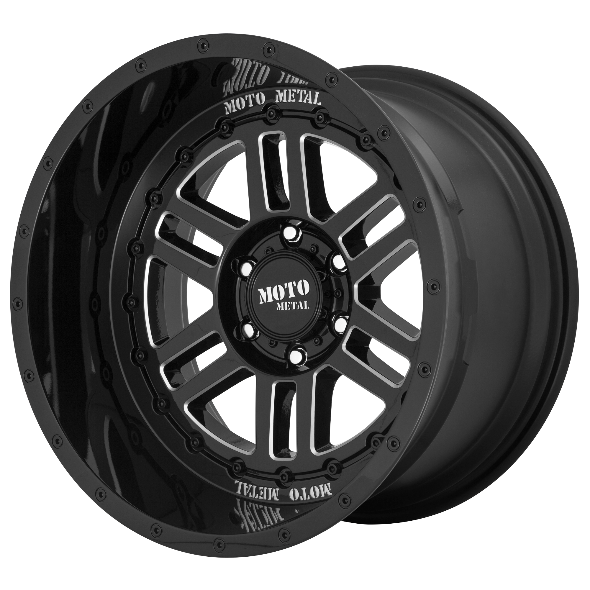 Moto Metal MO800 DEEP SIx 20x12 -44 8x170/8x6.7 Gloss Black Milled
