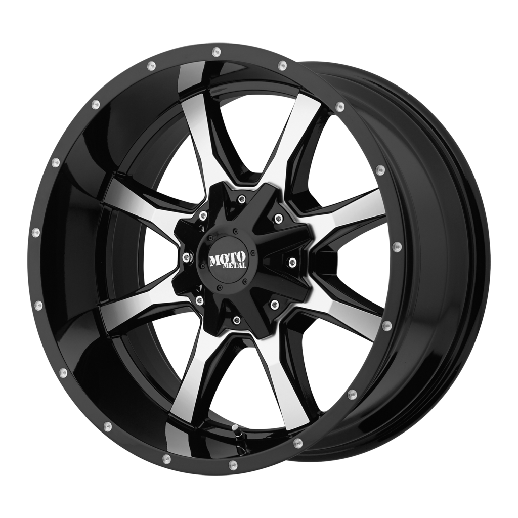 Moto Metal MO970 16X7 42 6X130/6X130 Gloss Black Machined Face