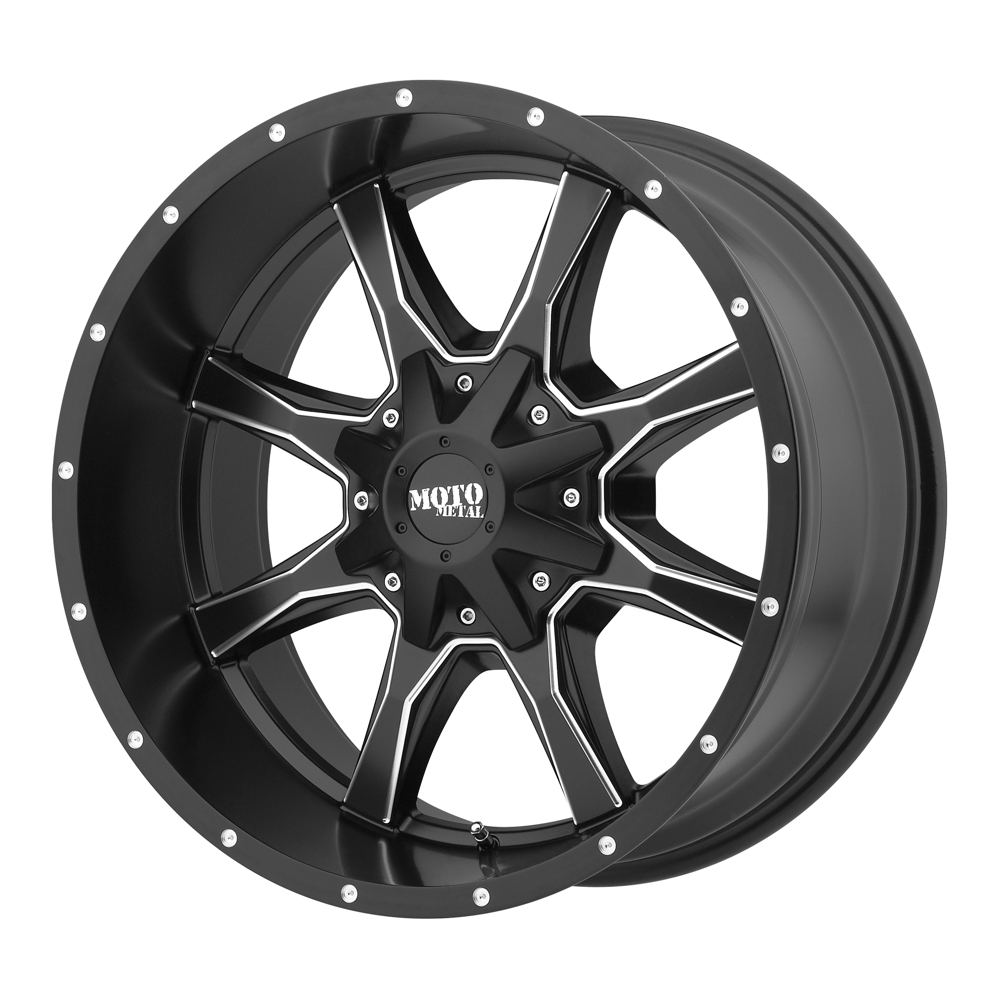 Moto Metal MO970 22X10 -18 8X165.1/8X6.5 Satin Black Milled