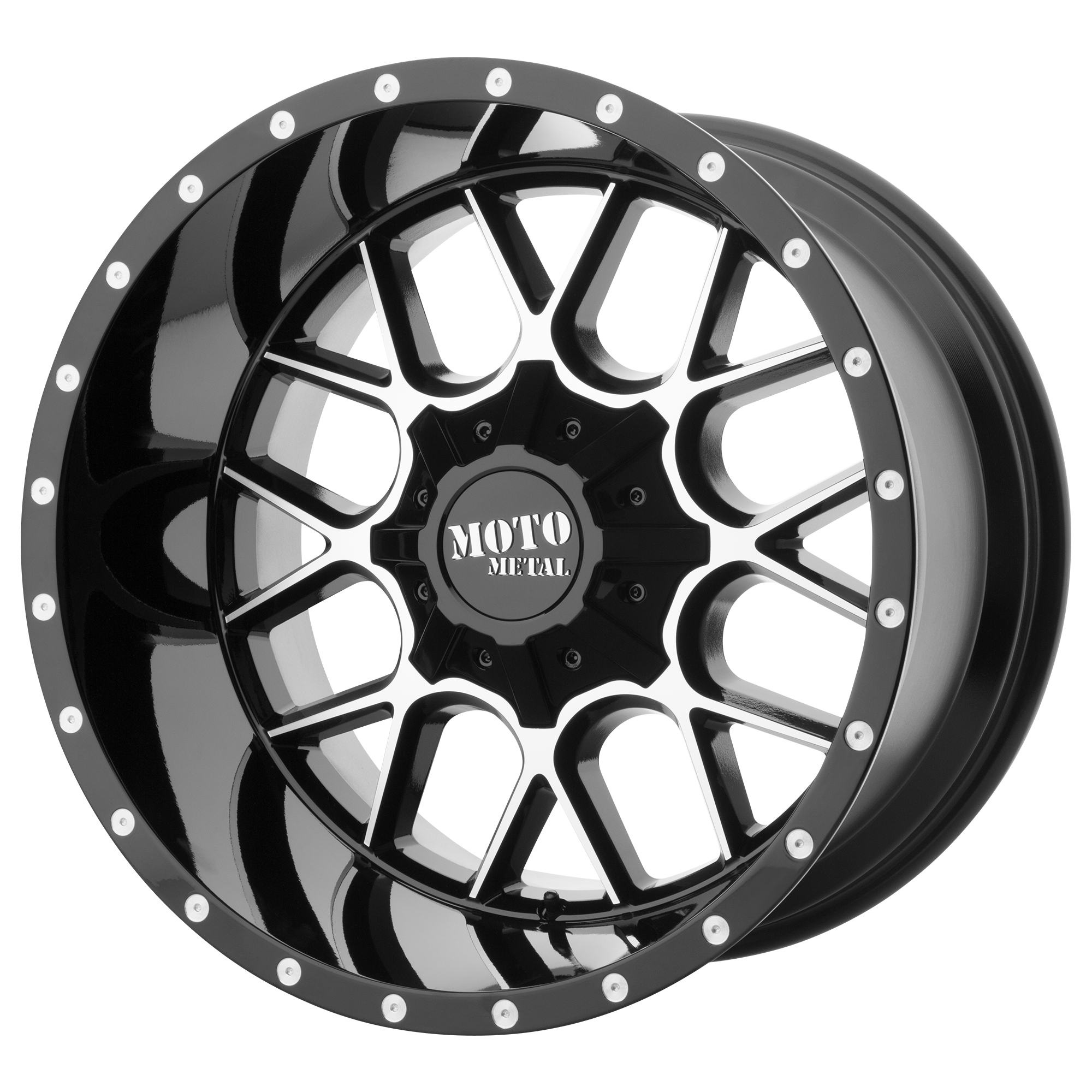 Moto Metal MO986 SIEGE 20x9 0 BLANK/BLANK Gloss Black Machined