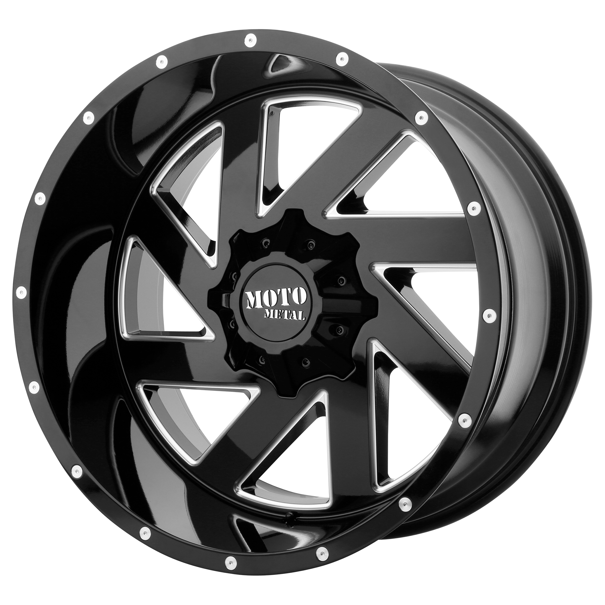 Moto Metal MO988 MELEE 20x12 -44 8x170/8x6.7 Gloss Black Milled