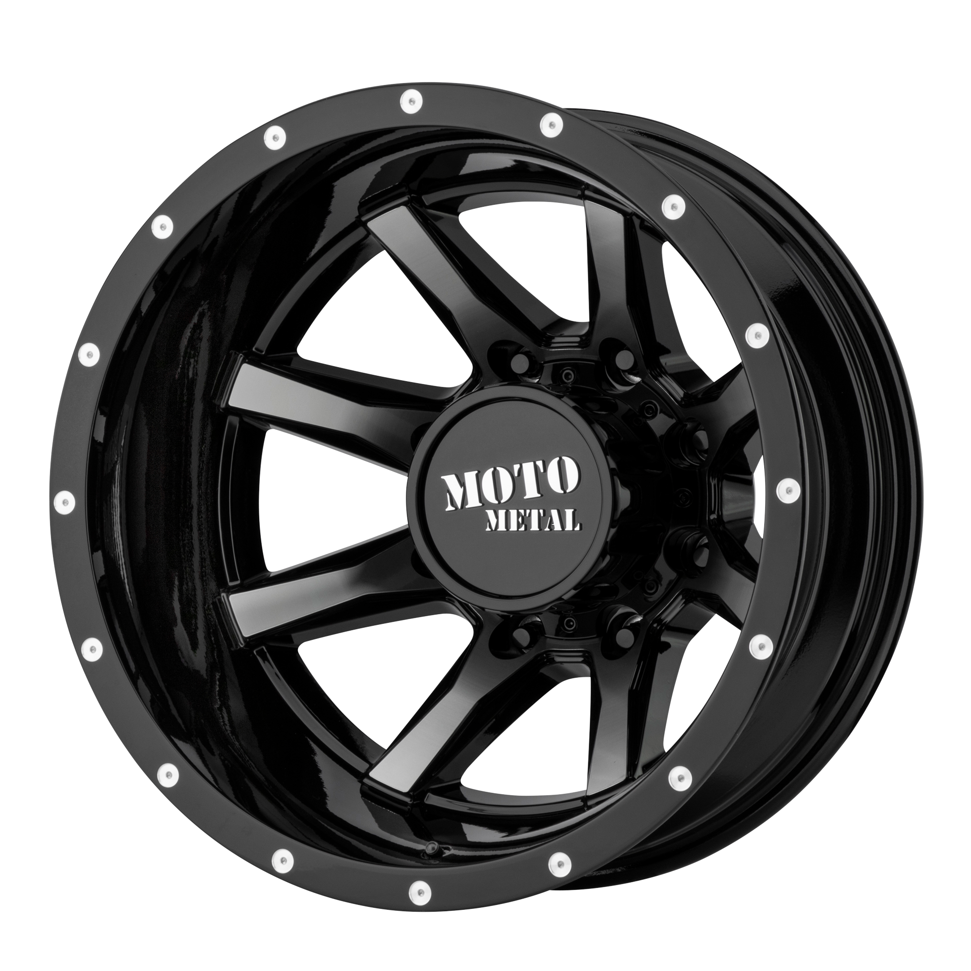 Moto Metal MO995 20x8.25 -198 8x200/8x7.9 Gloss Black Machined - Rear