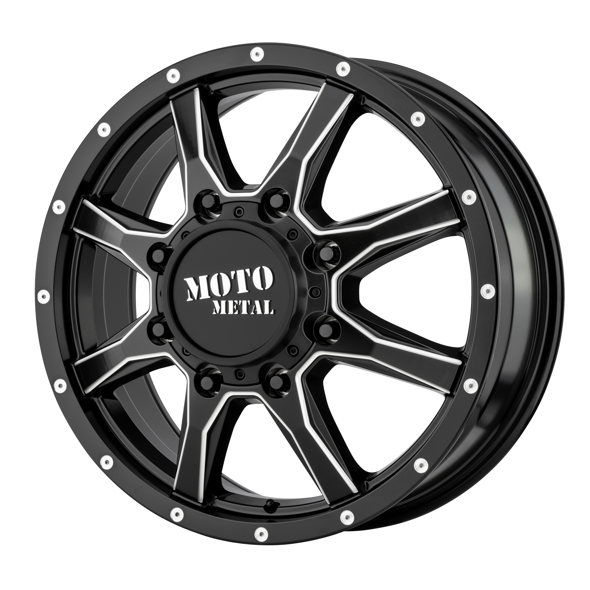 Moto Metal MO995 17x6.5 111 8x200/8x7.9 Satin Black Milled - Front